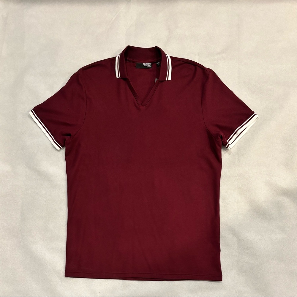 Murano Red and White Polo Shirt Classic Design